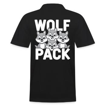 Wolf Group Design Wolf Pack - Men's Polo Shirt - black - Back - Kai (181cm)