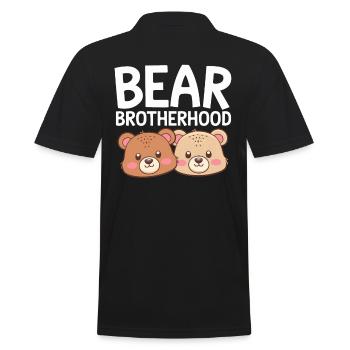 Les groupes d’ours conçoivent la confrérie des ours - Polo Homme - noir - Dos - Kai (181cm)