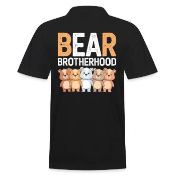 Les groupes d’ours conçoivent la confrérie des ours - Polo Homme - noir - Dos - Kai (181cm)