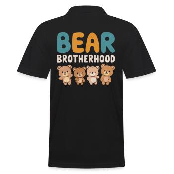 Les groupes d’ours conçoivent la confrérie des ours - Polo Homme - noir - Dos - Kai (181cm)