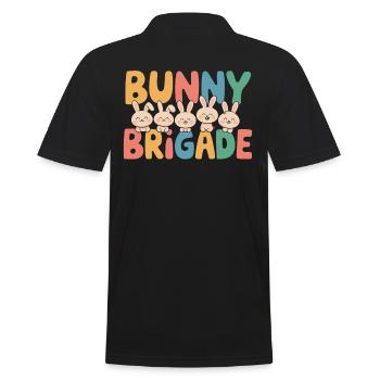Bunnies Groups Design Bunnies Brigade - Polo Homme - noir - Dos - Kai (181cm)