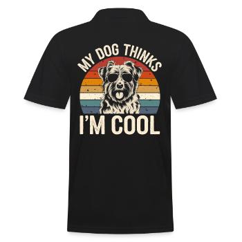 Havanese dog my dog thinks I'm cool - Men's Polo Shirt - black - Back - Kai (181cm)
