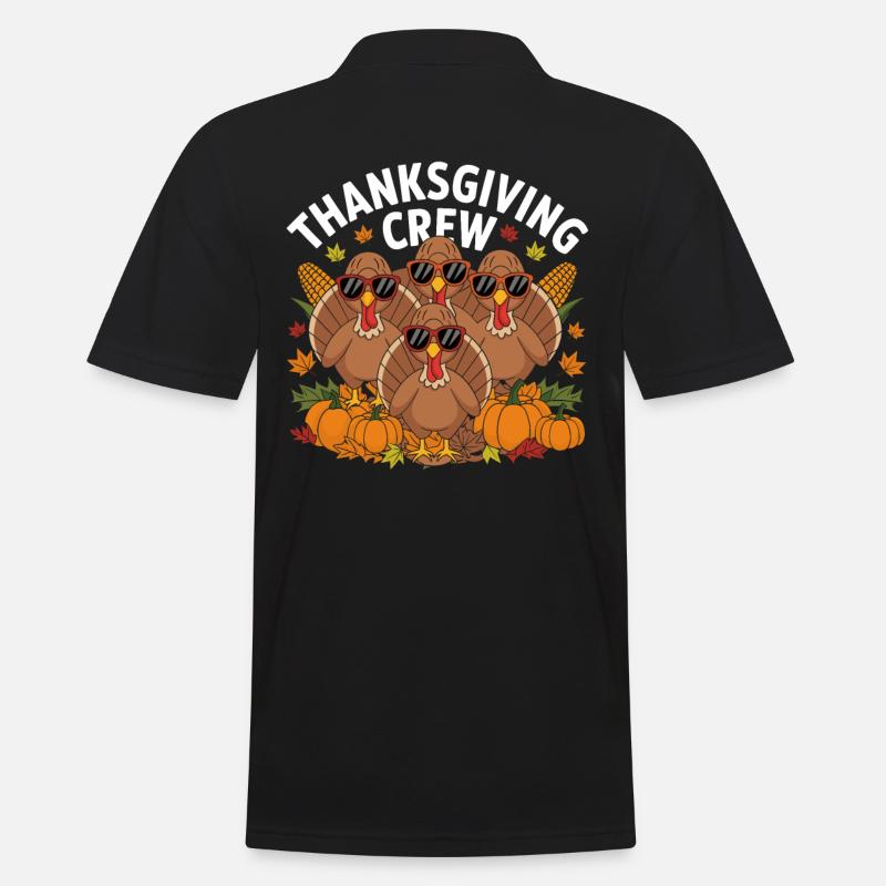 Thanksgiving Crew Erntedank - Männer Poloshirt - Schwarz