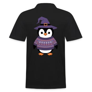 Pingouin mignon Halloween en costume de sorcière - Polo Homme - noir - Dos - Kai (181cm)