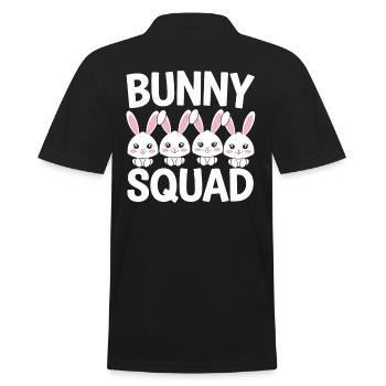 Bunnies Groups Design Bunnies Squad - Polo Homme - noir - Dos - Kai (181cm)