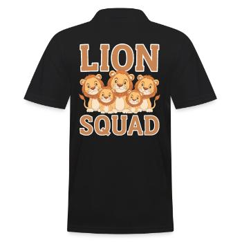 Les groupes de lions conçoivent l’escouade du lion - Polo Homme - noir - Dos - Kai (181cm)