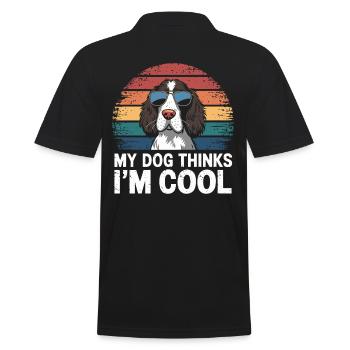 Épagneul springer anglais Mon chien pense que je - Polo Homme - noir - Dos - Kai (181cm)