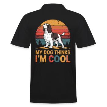 Épagneul springer anglais Mon chien pense que je - Polo Homme - noir - Dos - Kai (181cm)