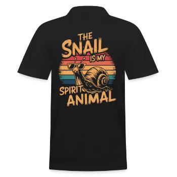L’escargot est mon animal de pouvoir - Polo Homme - noir - Dos - Kai (181cm)
