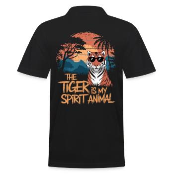 The tiger is my spirit animal Nature - Men's Polo Shirt - black - Back - Kai (181cm)