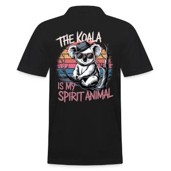 Der Koala Ist Mein Spirit Animal - Männer Poloshirt - Schwarz - Hinten - Kai (181cm)