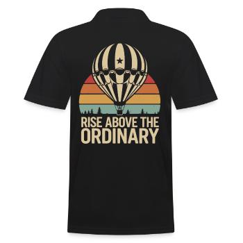 Climb over the ordinary hot air balloon - Men's Polo Shirt - black - Back - Kai (181cm)
