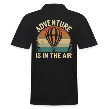 L’aventure est dans l’air - Montgolfière - Polo Homme - noir - Dos - Kai (181cm)