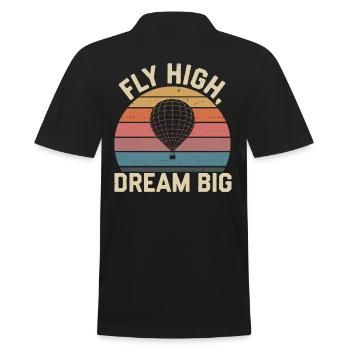 Fly High Dream Big Hot Air Balloon Inspiration - Polo Homme - noir - Dos - Kai (181cm)