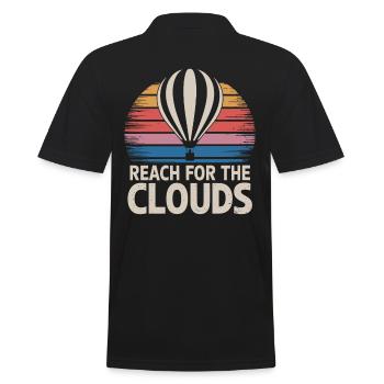 Citation d’inspiration de ballon chaud - Reach For The - Polo Homme - noir - Dos - Kai (181cm)