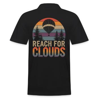 Atteignez les nuages avec une montgolfière dans le - Polo Homme - noir - Dos - Kai (181cm)