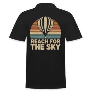 Erreiche Den Himmel Heißluftballon Inspiration - Männer Poloshirt - Schwarz - Hinten - Kai (181cm)
