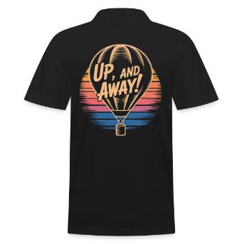 Hot Air Balloon Inspiration Up And Away - Men's Polo Shirt - black - Back - Kai (181cm)
