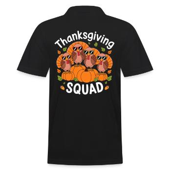 Équipe de Thanksgiving Drôles de dindes - Polo Homme - noir - Dos - Kai (181cm)