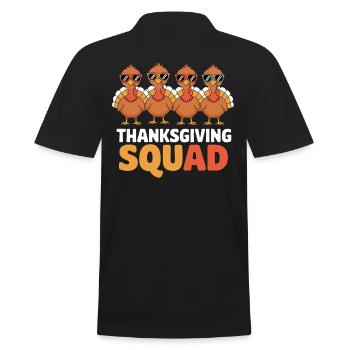 Équipe de Thanksgiving Drôles de dindes - Polo Homme - noir - Dos - Kai (181cm)