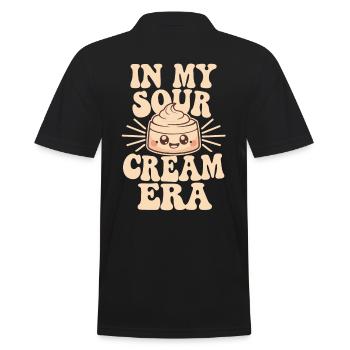In My Sour Cream Era - Sour Cream Food Sauce Lover - Männer Poloshirt - Schwarz - Hinten - Kai (181cm)
