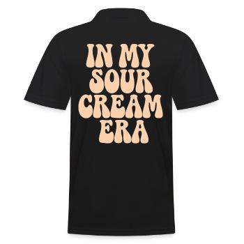 In Meiner Sour Cream Ära - Sauerrahm Food Sauce - Männer Poloshirt - Schwarz - Hinten - Kai (181cm)