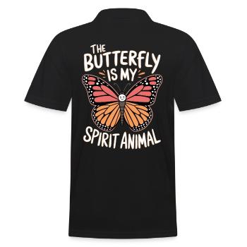 Schmetterling Le papillon est mon animal spirituel - Polo Homme - noir - Dos - Kai (181cm)
