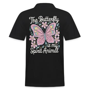 Schmetterling Le papillon est mon animal spirituel - Polo Homme - noir - Dos - Kai (181cm)