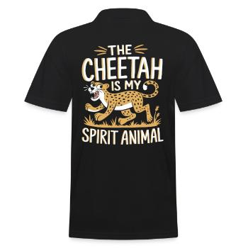 Gepard The Cheetah Is My Spirit Animal Gepard - Men's Polo Shirt - black - Back - Kai (181cm)