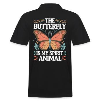 Schmetterling Le papillon est mon animal spirituel - Polo Homme - noir - Dos - Kai (181cm)