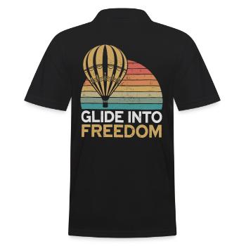 Montgolfière : glissez vers la liberté - Polo Homme - noir - Dos - Kai (181cm)