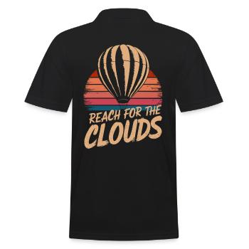 Inspiration montgolfière - Reach For The Clouds - Polo Homme - noir - Dos - Kai (181cm)