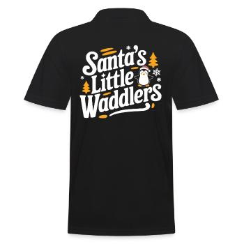 Santast Kleine Watscheler Pinguin Weihnachten - Männer Poloshirt - Schwarz - Hinten - Kai (181cm)