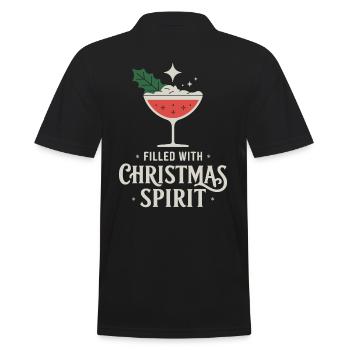 Rempli d’art de cocktail d’ de Noël - Polo Homme - noir - Dos - Kai (181cm)