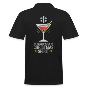 Gefüllt Mit Weihnachtsstimmung Cocktail - Männer Poloshirt - Schwarz - Hinten - Kai (181cm)