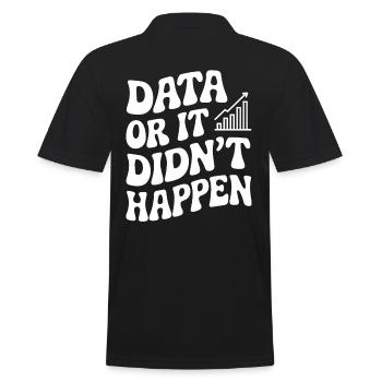 Daten Oder Es Ist Nicht Passiert Datenanalyst - Männer Poloshirt - Schwarz - Hinten - Kai (181cm)
