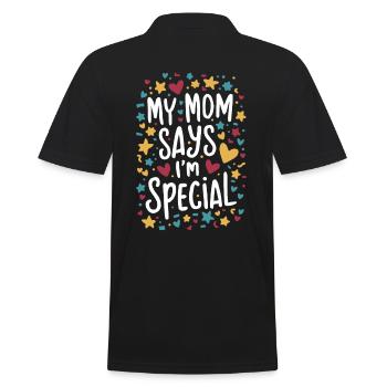 Ma mère dit que je suis spécial - plus humoristique - Polo Homme - noir - Dos - Kai (181cm)