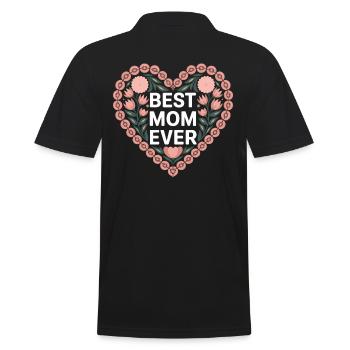 Meilleure maman Meilleure maman de tous les temps fleurs florales ici - Polo Homme - noir - Dos - Kai (181cm)
