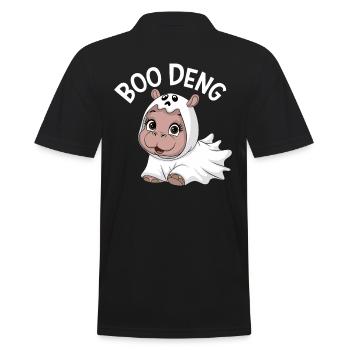 Boo Deng Drôle Halloween Costume Hippopotame - Polo Homme - noir - Dos - Kai (181cm)