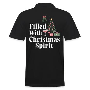 Gefüllt Mit Weihnachtsstimmung - Männer Poloshirt - Schwarz - Hinten - Kai (181cm)