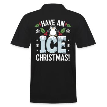 Pingouin Noël Glace Noël - Polo Homme - noir - Dos - Kai (181cm)