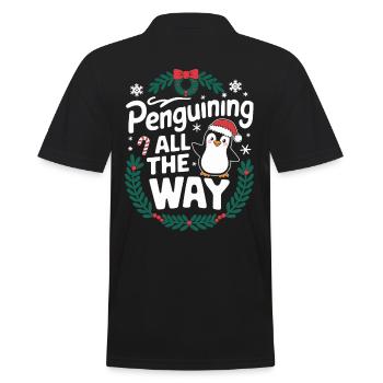 Pingouin de Noël Pingouin tout le chemin - Polo Homme - noir - Dos - Kai (181cm)