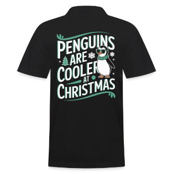Les pingouins sont plus frais à Noël - Polo Homme - noir - Dos - Kai (181cm)
