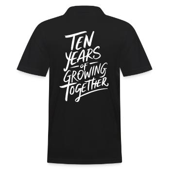 10 ans de vie commune - 10e anniversaire de mariage - Polo Homme - noir - Dos - Kai (181cm)