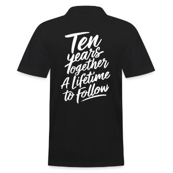 10 ans de vie commune, une vie - Polo Homme - noir - Dos - Kai (181cm)