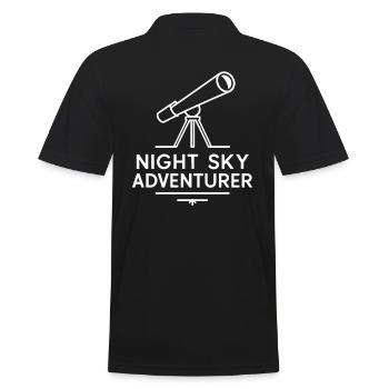 Night-sky adventurer for amateur astronomers - Men's Polo Shirt - black - Back - Kai (181cm)