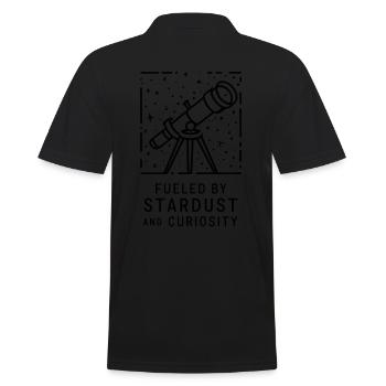 Driven by stardust and curiosity for - Men's Polo Shirt - black - Back - Kai (181cm)