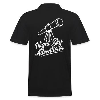 Nachthimmel-Abenteurer Amateurastronomen - Männer Poloshirt - Schwarz - Hinten - Kai (181cm)