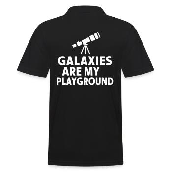 Galaxien Sind Mein Spielplatz Amateurastronomen - Männer Poloshirt - Schwarz - Hinten - Kai (181cm)
