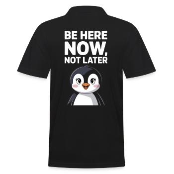 Ne soyez pas ici maintenant plus tard Penguin Illustration - Polo Homme - noir - Dos - Kai (181cm)
